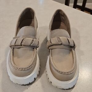Miz Mooz Vicky Platform Leather Loafers Size 36